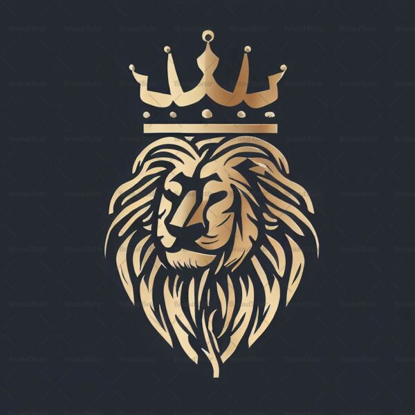 Majestätischer Löwe und Krone
